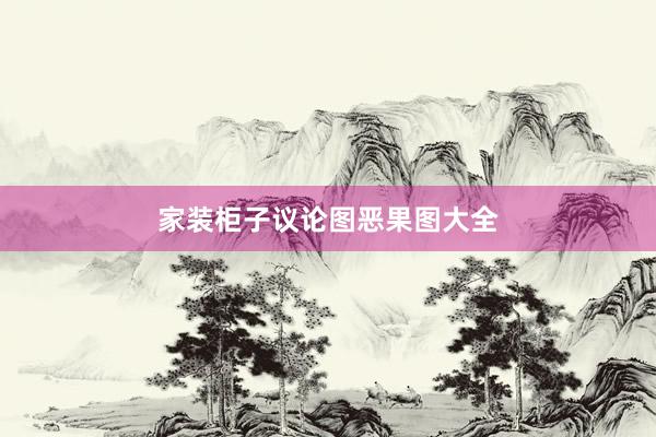 家装柜子议论图恶果图大全